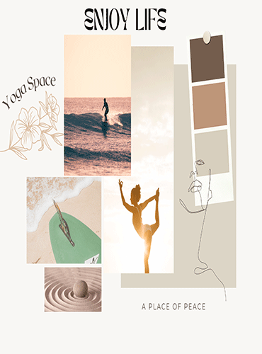 Surfenstern surfen und yoga